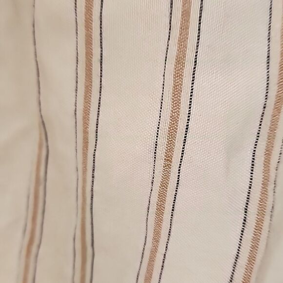 Zara Neutral Tone Shorts Front Pleat Cotton Blend - Picture 4 of 6